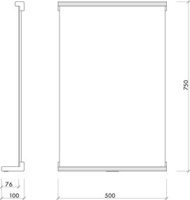 Oglindă de perete cu raft 50x75 cm Lun – noo.ma
