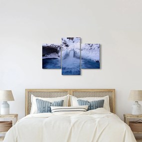 Tablou cu cascadele iarna (90x60 cm)