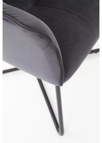 Scaun de bucaterie Faustina, gri/negru