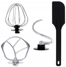 Mixer planetar Voltz V51115F, 1600W, Tot metal, 5 litri, 6 viteze, LED, Otel inoxidabil