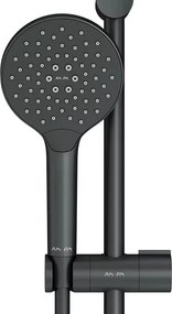 Set de dus cu bara 70 cm AM.PM Like negru mat para cu 3 functii