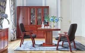 Scaun lemn masiv de conferința Toronto Personalizabil, 62 × 70 × 101 cm - Maro