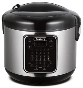 Multicooker cu 31 programe Rosberg R51985F5, 780W, 5L, Acoperite antiaderenta, Inox