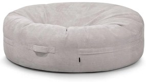 Fotoliu bean bag gri deschis cu tapițerie din catifea reiată Roll 190 – SLOWDOWN