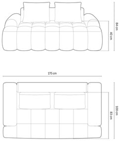 Canapea verde cu tapițerie din catifea 175 cm Linz – Cosmopolitan Design