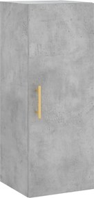 vidaXL Dulap montat pe perete, gri beton, 34,5x34x90 cm