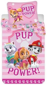 Patrula Cățelușilor Pup Power lenjerie de pat 140×200cm, 70×90 cm