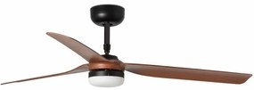 Lustra cu Ventilator si telecomanda PUNT M LED negru/nuc