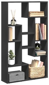 858157 vidaXL Bibliotecă, negru, 72x20x120 cm, lemn prelucrat