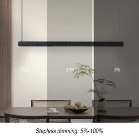 Immax NEO 07306L-LED lustru LED dimabil suspendat pe cablu MADEIRA, 26W/230V, Wi‑Fi Tuya, 122 cm, negru