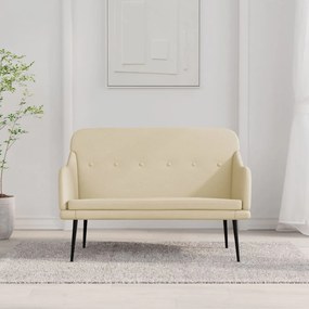 351489 vidaXL Bancă, crem, 110x76x80 cm, textil
