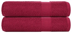 vidaXL Prosoape de duș 2 buc Bordeaux 70x140 cm 360 g/m² 100% bumbac