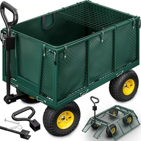 Cărucior de transport HECTOR, max. 550 kg, 110x75x52 cm, verde Gardebruk