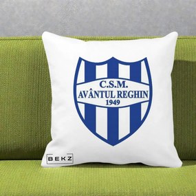 Perna Personalizata CSM Avantul Reghin 1949, 40x40 cm, Alba Mata, Husa Detasabila, Perna Inclusa, BEKZ®