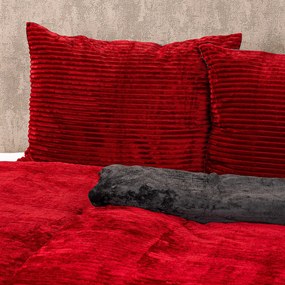 Lenjerie de pat din microflanel 4Home Stripe vin, 140 x 200 cm, 70 x 90 cm