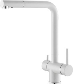 Baterie bucatarie Alveus Aquila monocomanda alb mat