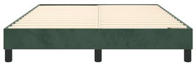 Cadru de pat box spring, verde inchis, 140x190 cm, catifea Verde inchis, 25 cm, 140 x 190 cm