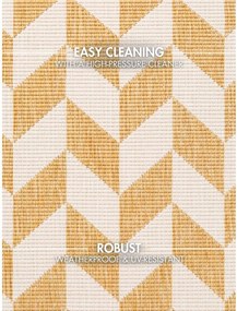 Covor tip traversă pentru interior și exterior galben ocru/crem 80x200 cm Haringey Terrick – Ted Baker