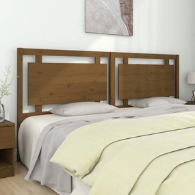 vidaXL Tăblie de pat, maro miere, 205,5x4x100 cm, lemn masiv de pin