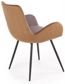Scaun K392 velvet gri maro
