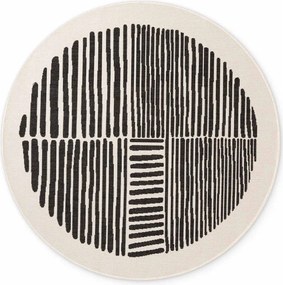 Covor pentru exterior și interior negru/crem rotund ø 200 cm Haringey Bounds – Ted Baker