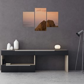 Tablou cuu apus de soare în stânci (90x60 cm)