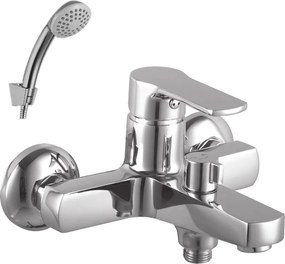 Baterie cada - dus Lemark Plus Grace crom lucios cu set de dus