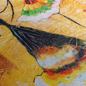 Tablou - Balerine dansînd, pictură în ulei (cu ceas) (90x30 cm)