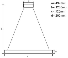 Lustră LED dimabilă pe cablu LED/90W/230V 3000-6500K negru + telecomandă