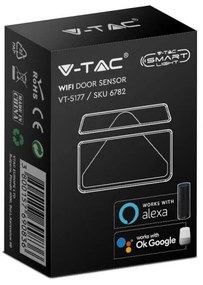 Senzor WI-FI pentru usa, alb, V-TAC