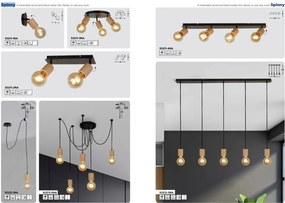Lustra cu 5 pendule design minimalist Spinny