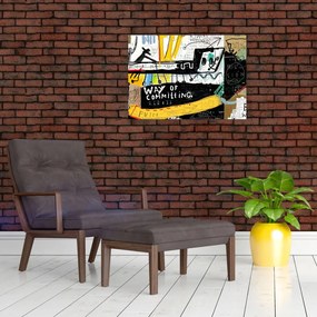 Tablou pe sticlă - Graffiti (70x50 cm)