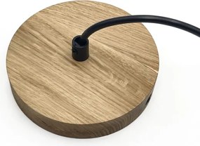 Lampă suspendată cu cablu ASTA 1x E27/60W/230V Ø 28 cm, stejar