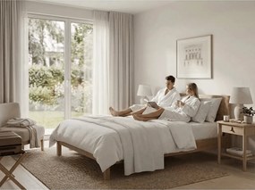 Fata de perna saten damasc 40x50 cm albă