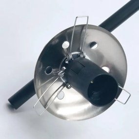 Lustră pe tijă LILOU 6xE14/5W/230V crom mat/fumuriu