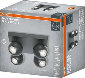 Osram - Spot SPHERAL 4xGU10/6W/230V negru