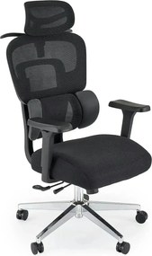 Scaun birou BOOSTER, negru/crom, material textil/plastic/metal, 67x70x