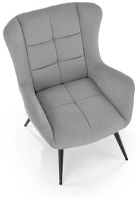 Fotoliu Byron stofa gri H92 cm