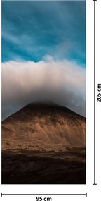 Fototapet pentru ușă - Nor deasupra crestei montane (95x205cm)