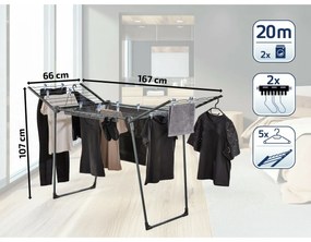 Uscător de rufe Leifheit Pegasus 200 Solid Black