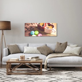 Tablou cu cafea și macarooni (120x50 cm)