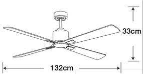 Ventilator de tavan Lucci Air 210520 AIRFUSION CLIMATE lemn/crom mat + telecomandă