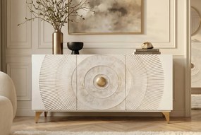 Comoda design vintage Golden Sunset 140cm alb