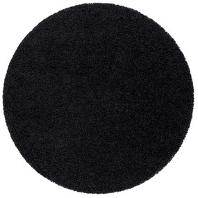 Covor SOFFI cerc shaggy 5cm negru