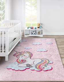 JUNIOR 51855.804 covor lavabil Inorog, nori pentru copii anti-alunecare - roz - SECUNDAR-COTATI PRODUSUL