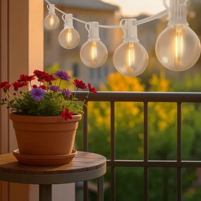 Brilagi - Ghirlandă decorativă LED pentru exterior GIRLANDA, 10 x E12, 8 m, alb, IP44, alb cald