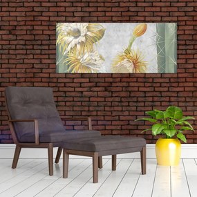 Tablou - Cactuși înfloriți (120x50 cm)