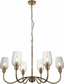 Endon 107791 - Candelabru pe lanț 6xE14/6W/230V alamă