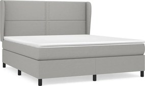 vidaXL Pat continental, gri deschis, 180x200 cm, material textil