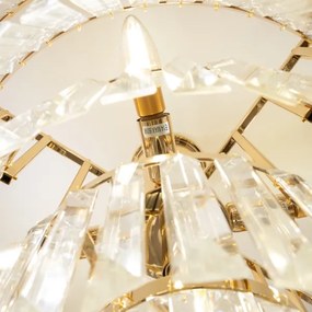 Lustră de cristal aplicată Brilagi CRYSTAL 5xE14/40W/230V auriu